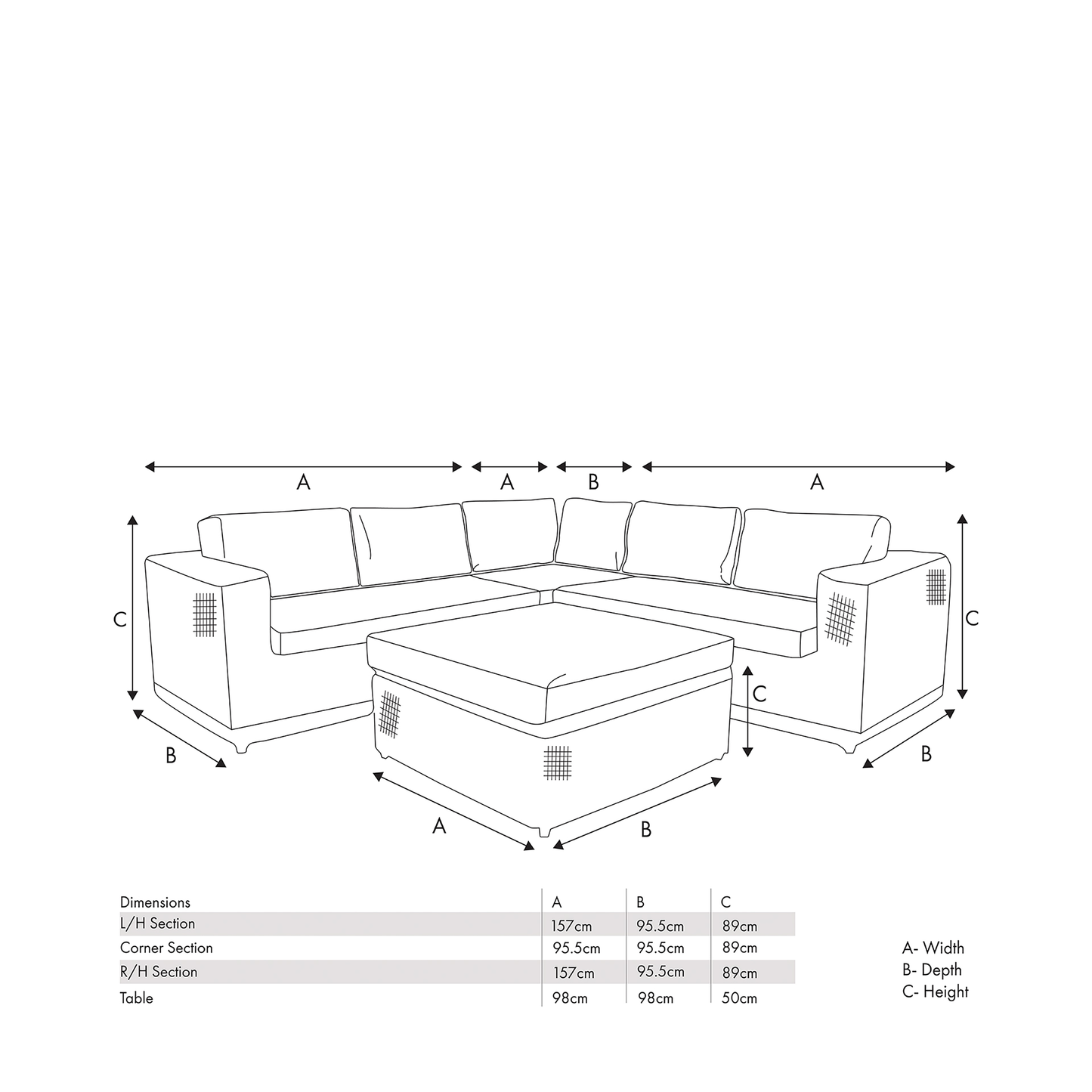 Tuscany Outdoor Corner Seating Set