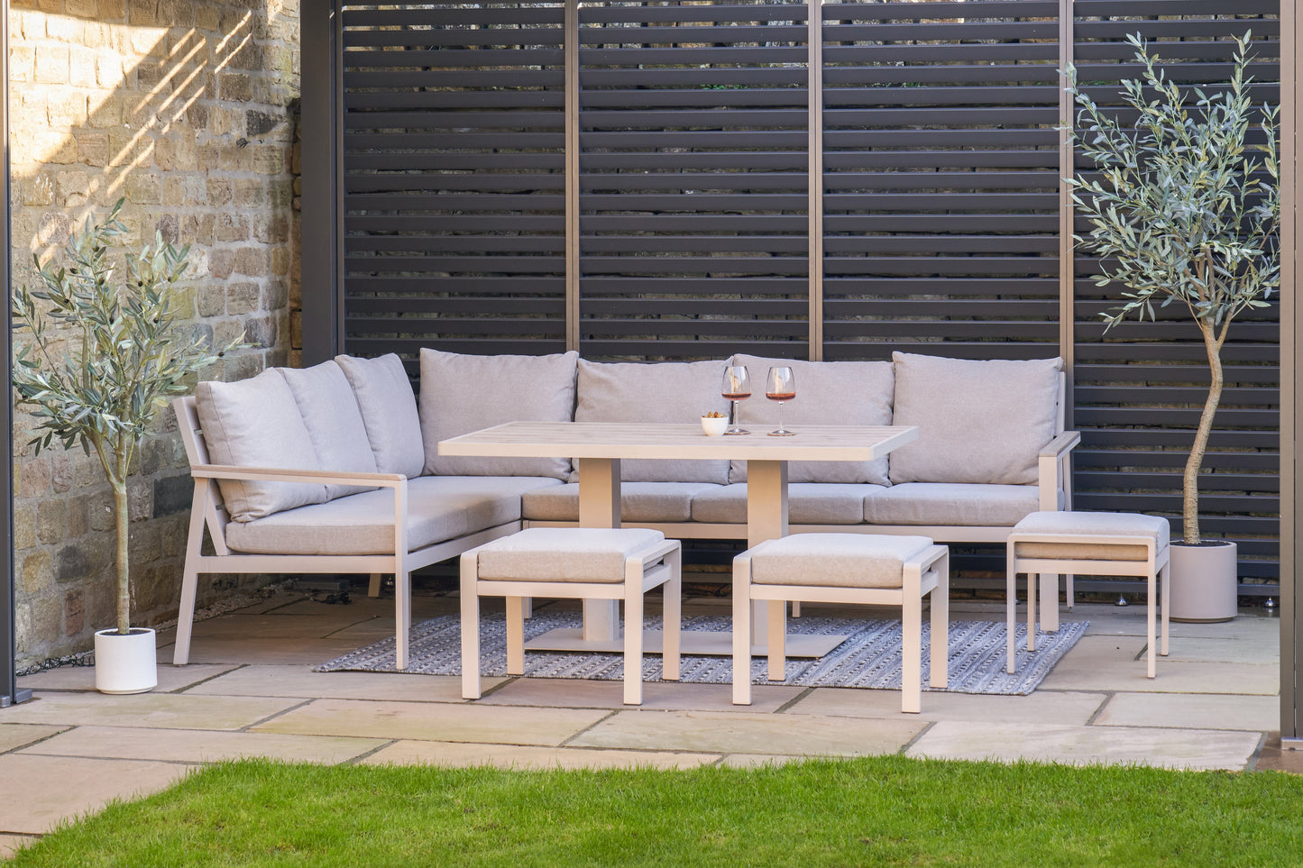 Aruba Corner Seating Set with Adjustable Table