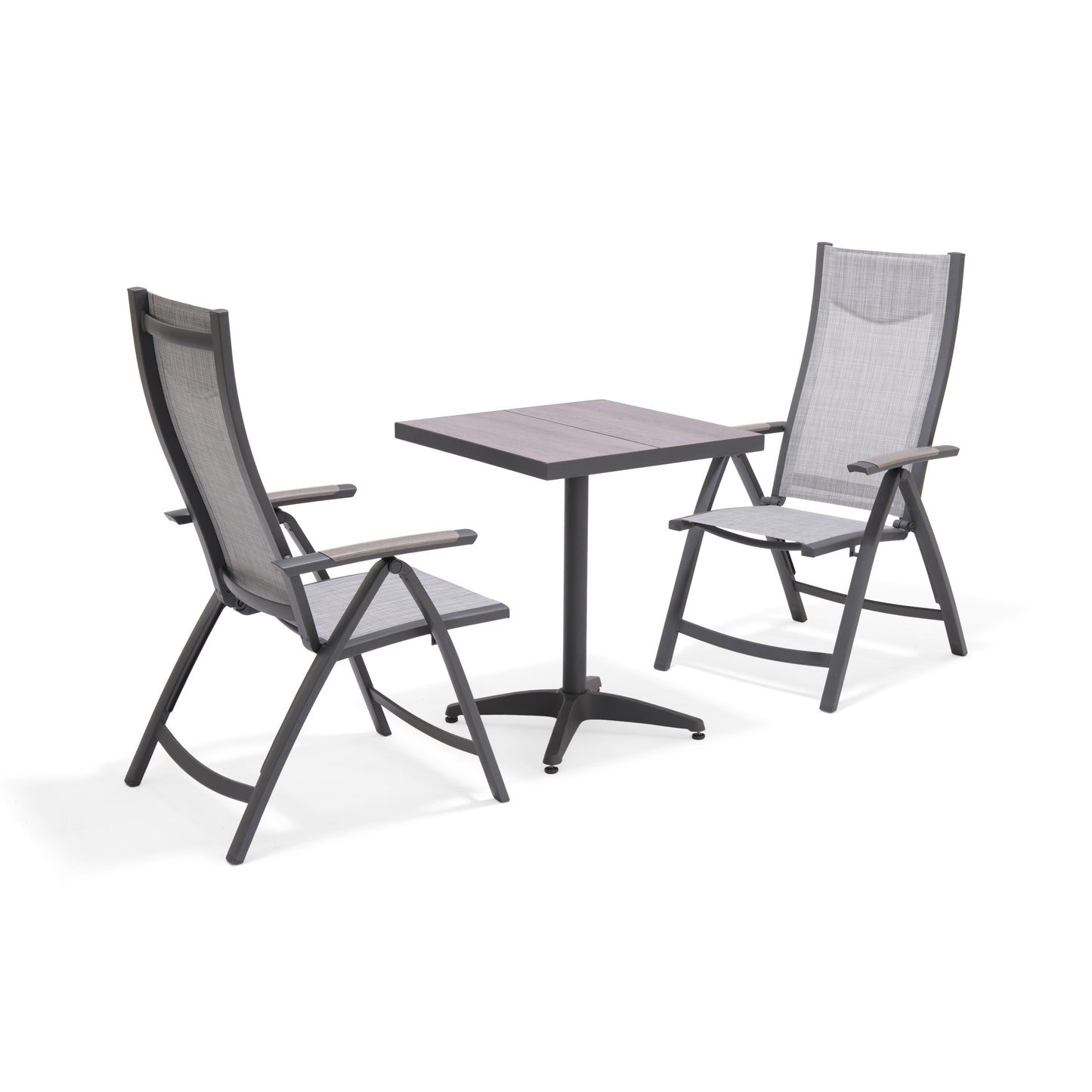 Urbanite Deluxe Dark Reclining Bistro Set (2 Reclining Chair)