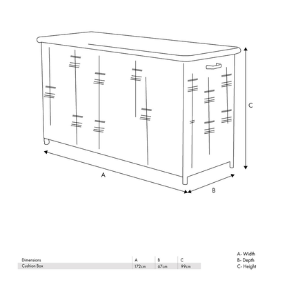 Bermuda Cushion Storage Box - Large