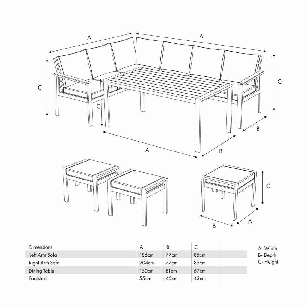 Aruba Corner Seating Set