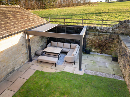 Abierto Full-Electric Pergola 3 × 4 m – Includes LED Lighting, Electric Blinds, Delivery & Installation