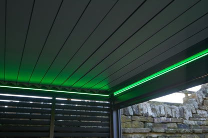 Abierto Full-Electric Pergola 3 × 4 m – Includes LED Lighting, Electric Blinds, Delivery & Installation