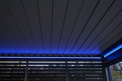 Abierto Full-Electric Pergola 3 × 4 m – Includes LED Lighting, Electric Blinds, Delivery & Installation