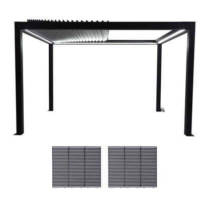 Abierto Full-Electric Pergola 3 × 4 m – Includes LED Lighting, Electric Blinds, Delivery & Installation