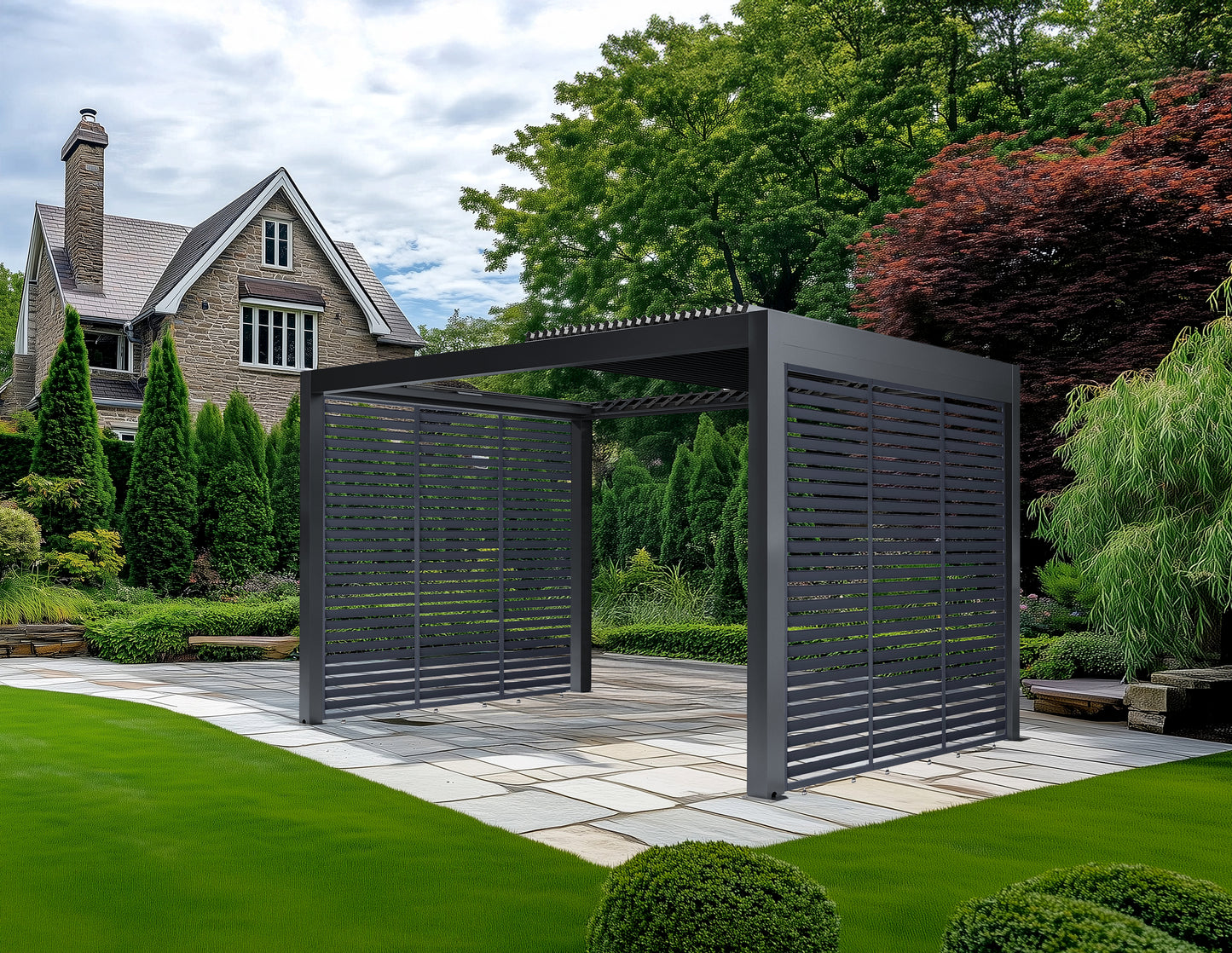Abierto Full-Electric Pergola 3 × 4 m – Includes LED Lighting, Electric Blinds, Delivery & Installation