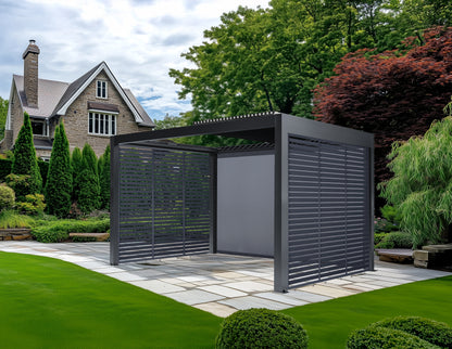 Abierto Full-Electric Pergola 3 × 4 m – Includes LED Lighting, Electric Blinds, Delivery & Installation