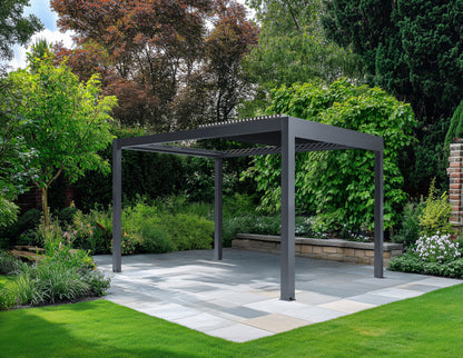 Abierto Full-Electric Pergola 3 × 4 m – Includes LED Lighting, Electric Blinds, Delivery & Installation