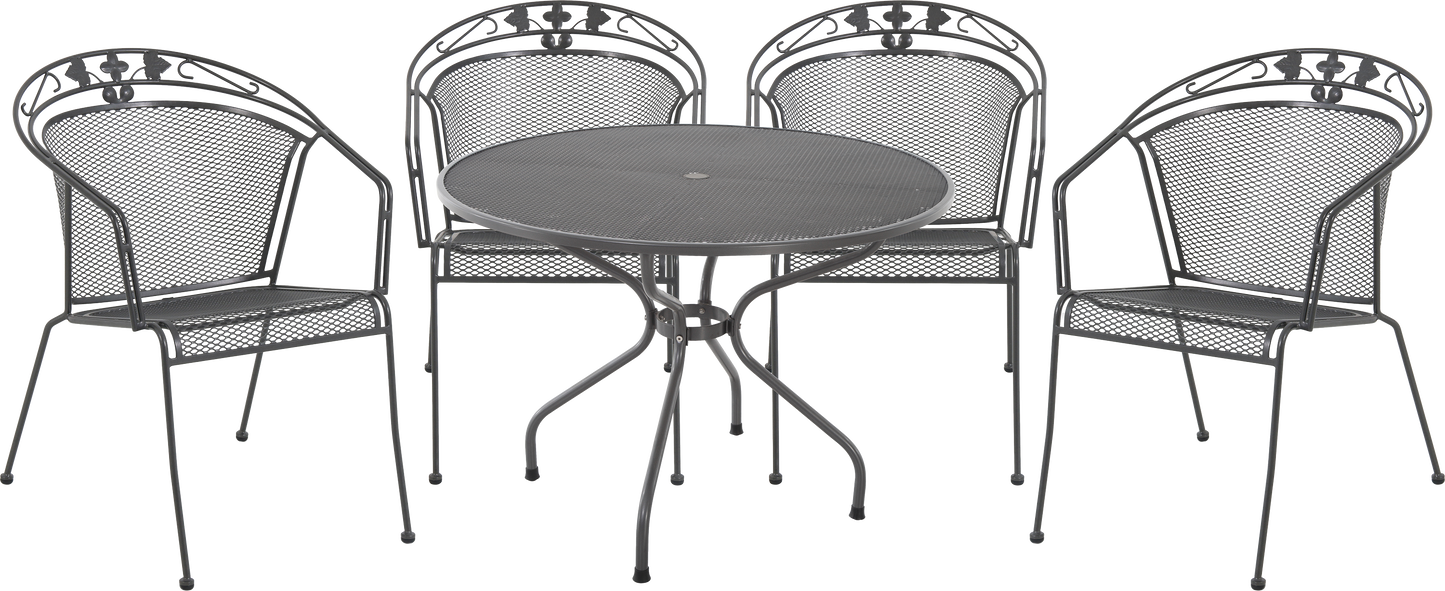 Elegance Round 4 Seat Dining Set - With Cushions