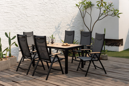 Panama Dining Set (6 Reclining Chair)