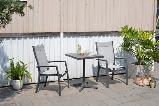 Urbanite Deluxe Dark Stacking Bistro Set (2 Stacking Chair)