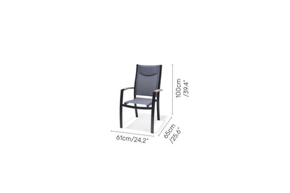 Panama Dining Set (4 Stacking Chair)